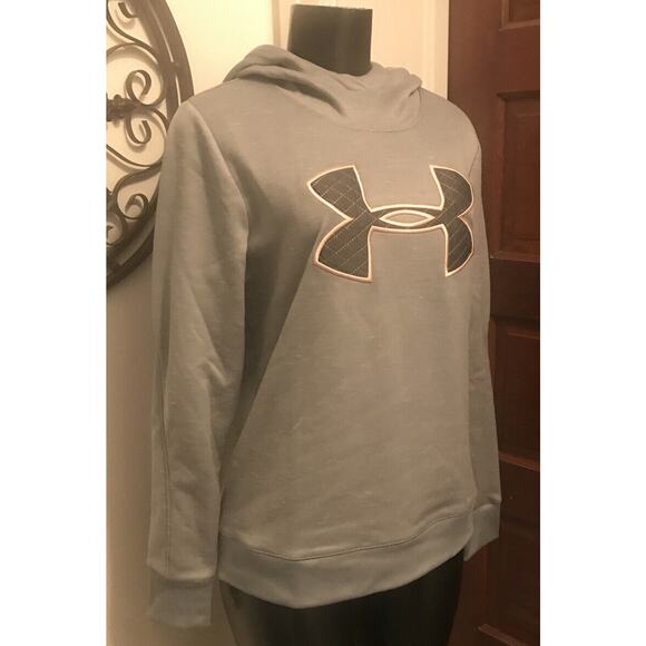 Medium Under Armour Coldgear Loose Fit Gray Womens Hoodie NWT 192006689232 - Picture 3 of 11